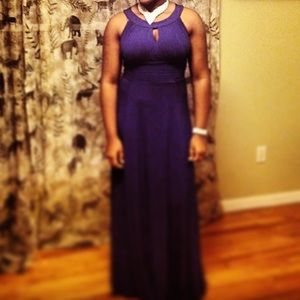 Navy Blue Peekaboo Gown